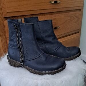 Blue El Naturalista Leather Ankle Boots